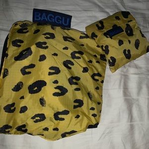 Baggu leopard print packable backpack and tote